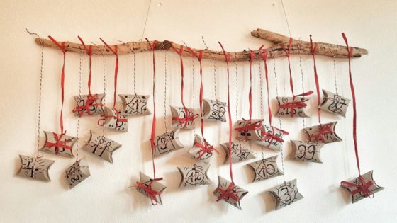 Adventskalender aus Klorollen