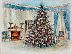 Weihnachtskarte aus dem Weissen Haus 1967 Präsident Johnson Weihnachtskarte aus dem Weissen Haus 1967 Präsident Johnson